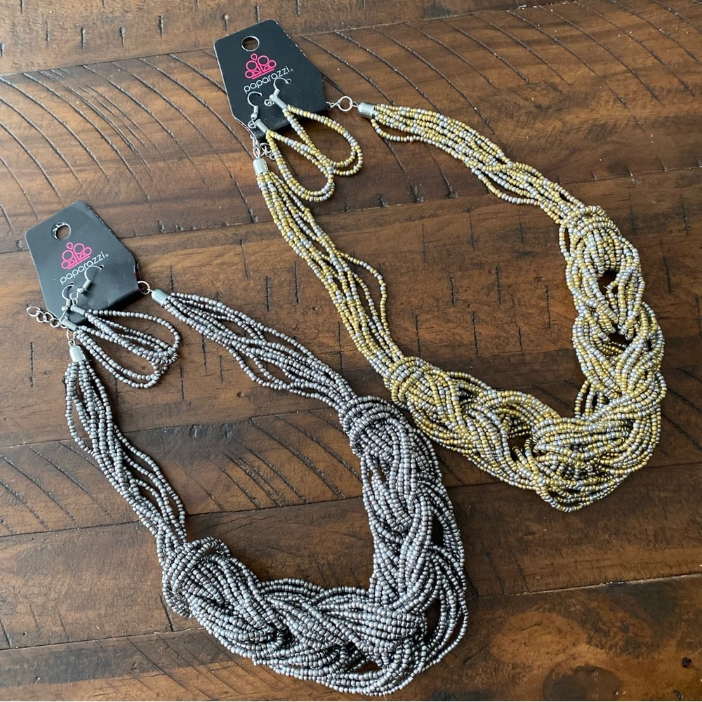 Paparazzi Gold and Silver Beaded Necklace Sets